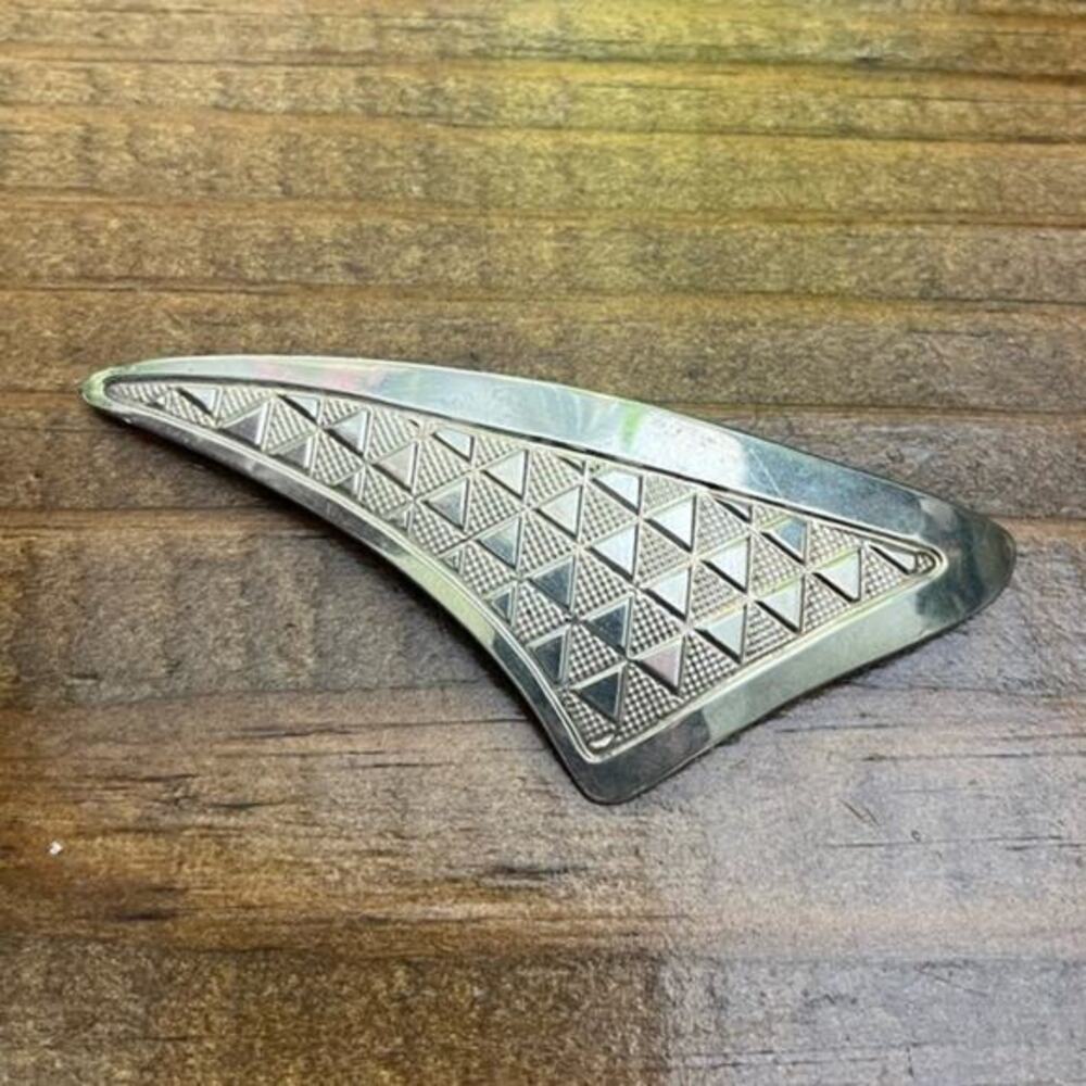 Vintage Oversized 925 Sterling Silver Mid-Century Mod Geometric Triangle Brooch